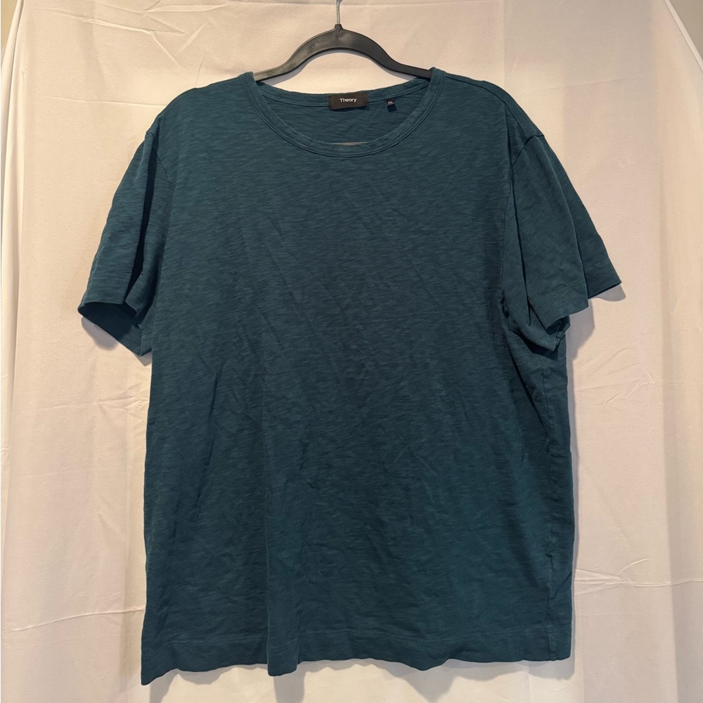 Theory Men's Deep Teal Short Sleeve Tee